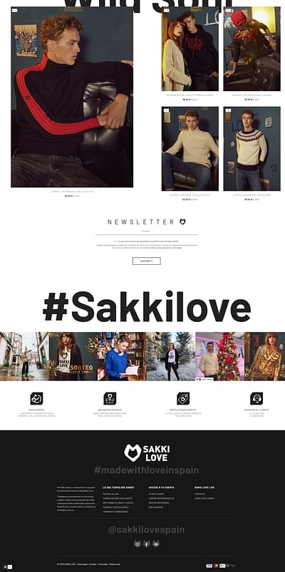 Desarrollo tienda online Sakki Love - Creación de Sitios Web