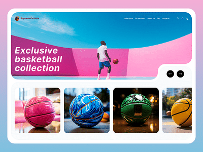 Web design concept for Basketball shop - Website Creation