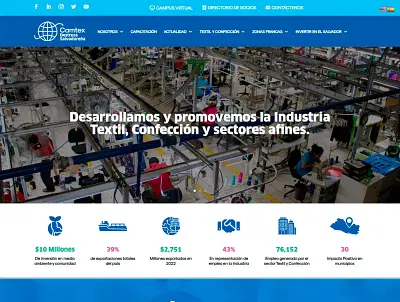 Desarrollo sitio web www.camtex.com.sv - Website Creation
