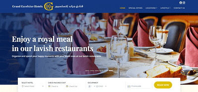 Grand Excelsior Hotels Group Website Design - Design & graphisme