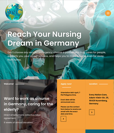 Web design for a recruitment agency in Germany - Creación de Sitios Web