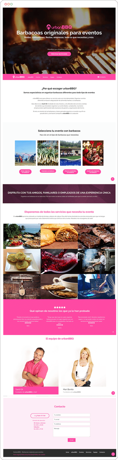 Diseño Web y Funnel para Urban BBQ - Publicidad Online