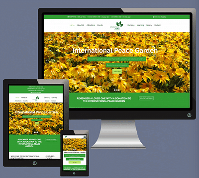 Website design for International Peace Garden - Website Creatie