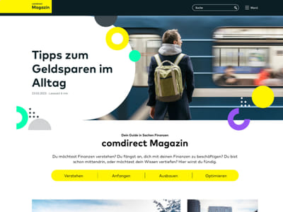 comdirect Magazin: Empowerment-Relaunch für die Commerzbank - Webseitengestaltung
