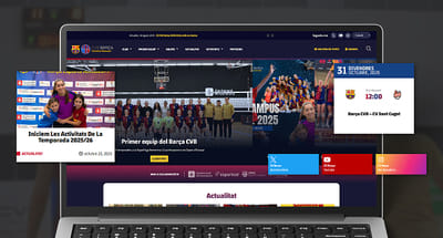 Diseño y desarrollo web para el CV Barcelona - Creación de Sitios Web
