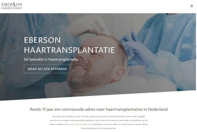 Website & SEO-boost voor Eberson Hairclinic - Création de site internet
