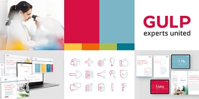 Markenstrategie, Corporate Design für GULP - Création de site internet