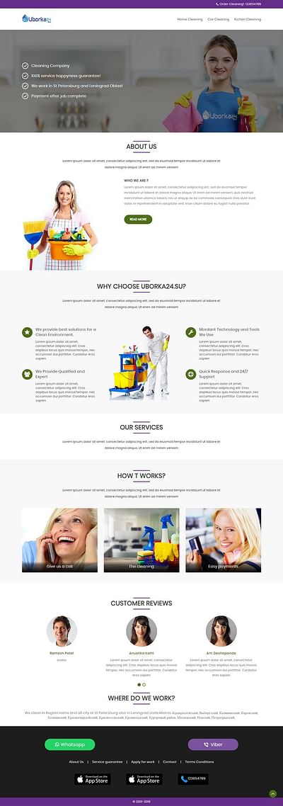 Cleaning Services - Website Creation