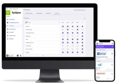 Mobile App und Web-App für die mobile Prüfsoftware "MIIA" - Ergonomie (UX/UI)