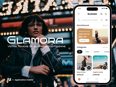 GLAMORA - Votre touche de glamour quotidienne - Application mobile