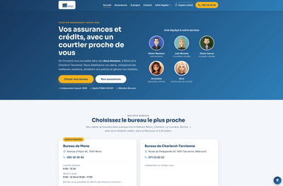 Site de Go Forward, courtier assurances - Création de site internet