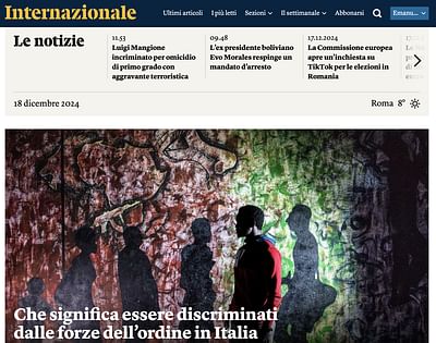 Internazionale (magazine) - Creazione di siti web