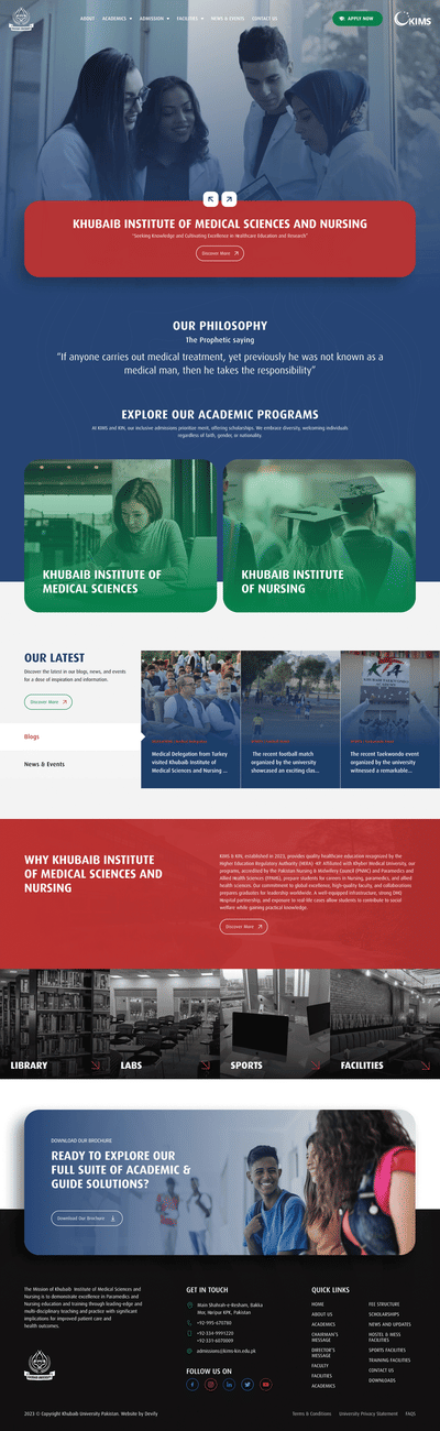 KIMS and KIN Website Design and Development - Website Creation