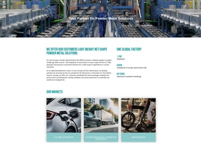 Realisierung einer Website für einen Atomobilzulieferer - Content Strategy