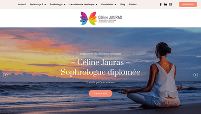 Site internet de sophrologue - Céline Jauras - Stratégie digitale