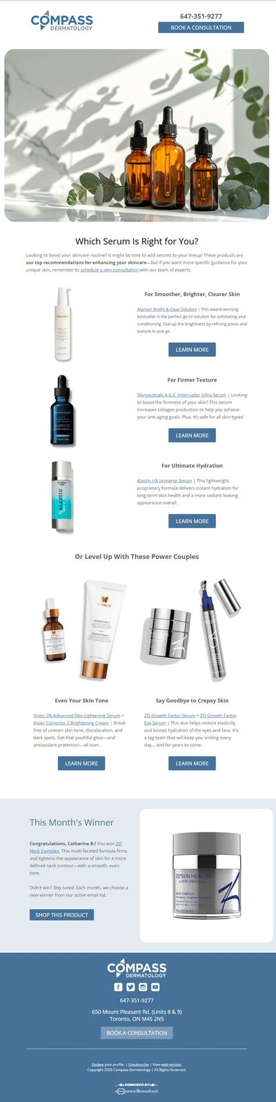 Compass Dermatology, February 2026 - Reclame