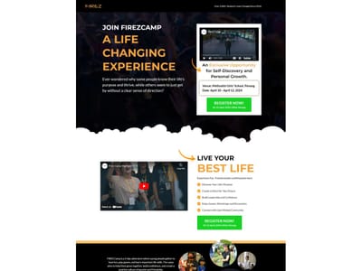 FirezCamp 2024 Landing Page - Website Creatie