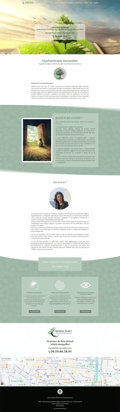 Muriel Simet - Thérapeute Analytique - Création de site internet