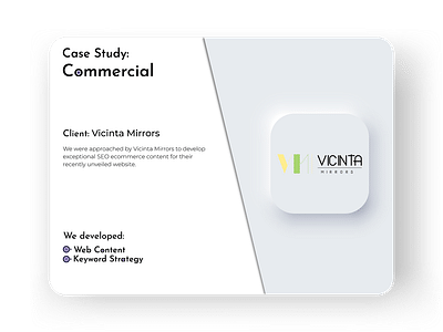 Case study - Web content for Vicinta Mirrors - Content-Strategie