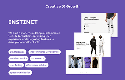 Premium Online Shopping Experience - INSTINCT - Webseitengestaltung