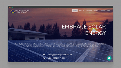 Website Development for Priority Solar Zimbabwe - Création de site internet