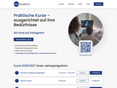 medAcademy – WordPress Anmeldesystem - Webseitengestaltung