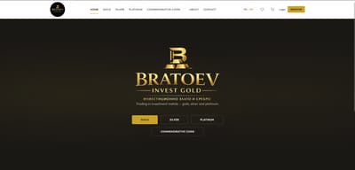 Bratoev Invest - Bilingual E-commerce Platform for Investment Metals - E-commerce