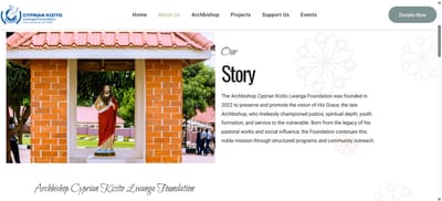 Archbishop Cyprian Kizito Foundation NGO Website - Rédaction et traduction
