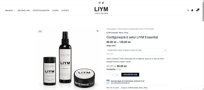 LIYM.ro — WooCommerce store and set builder for a hair styling brand - E-commerce
