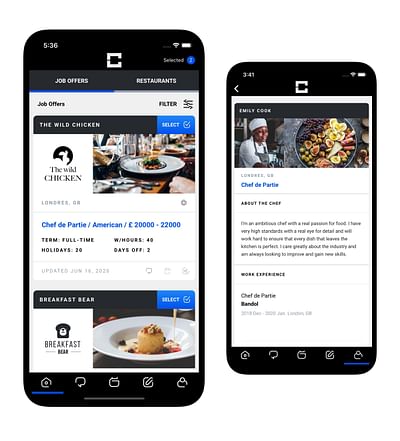 Chefslink website y app - Web Applicatie