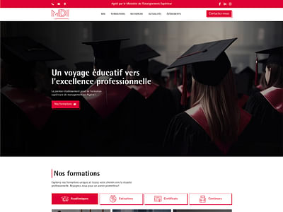 Création du site du MDI Algiers Business School - Diseño Gráfico