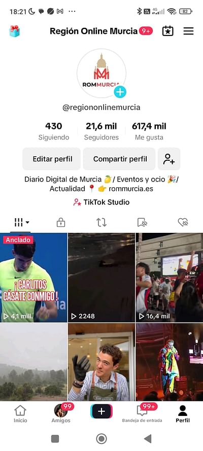 TIK TOK Región Online Murcia - Social Media