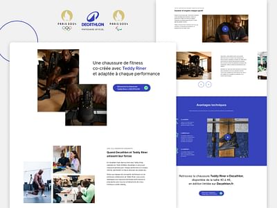 Landing page Decathlon Teddy Riner - Création de site internet