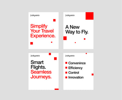 Skyvera — Airline Ticketing App Branding & Digital Design - Markenbildung & Positionierung