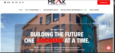 Meak Construction Website - Création de site internet