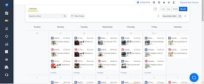 Weekly Schedule Example - Social Media