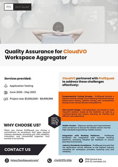 Quality Assurance for CloudVO - Software Development