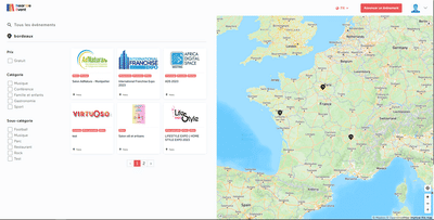Near Me Events : trouvez une activité à proximité - Application web