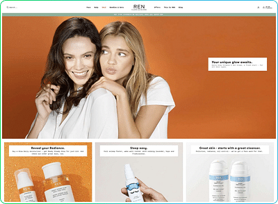 REN Skincare: Shopify Plus Build - Webseitengestaltung