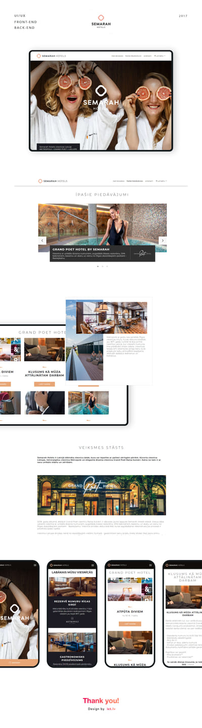Semarah Hotels website development - Ergonomie (UX/UI)