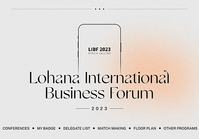 LIBF - Lohana International Business Forum - Ergonomia (UX/UI)