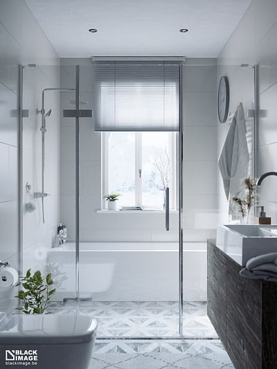 White Bathroom - Graphic Design