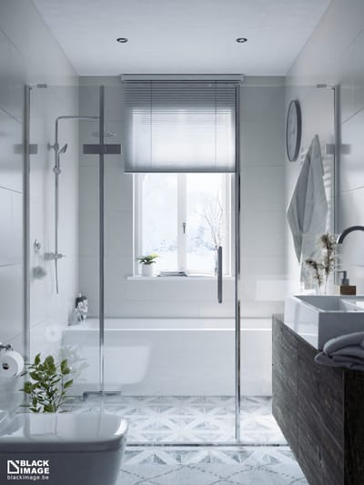 White Bathroom - Grafikdesign