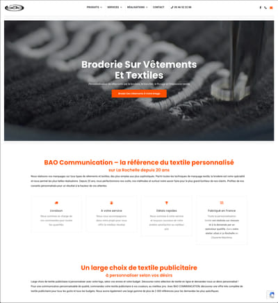 Site internet avec catalogue en ligne - Webseitengestaltung