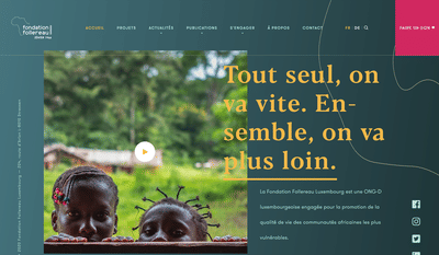 Site internet de la Fondation Follereau Luxembourg - Website Creatie