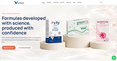 Vitasy — Conception et développement du site web - Website Creation