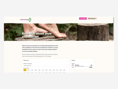 Blote Voeten Park: online ticketing en jaarpassen - Web Application