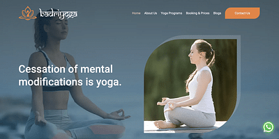 Custom website developed for Badri yoga, Dubai - Copywriting