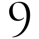 9 friendly white rabbits logo