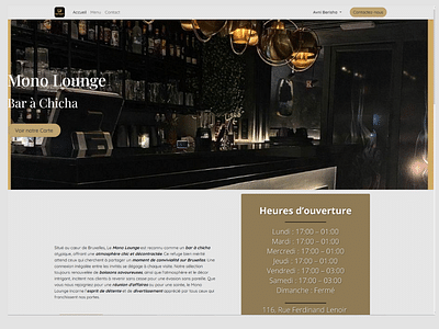 Création d'un site vitrine pour un bar à chicha. - Création de site internet